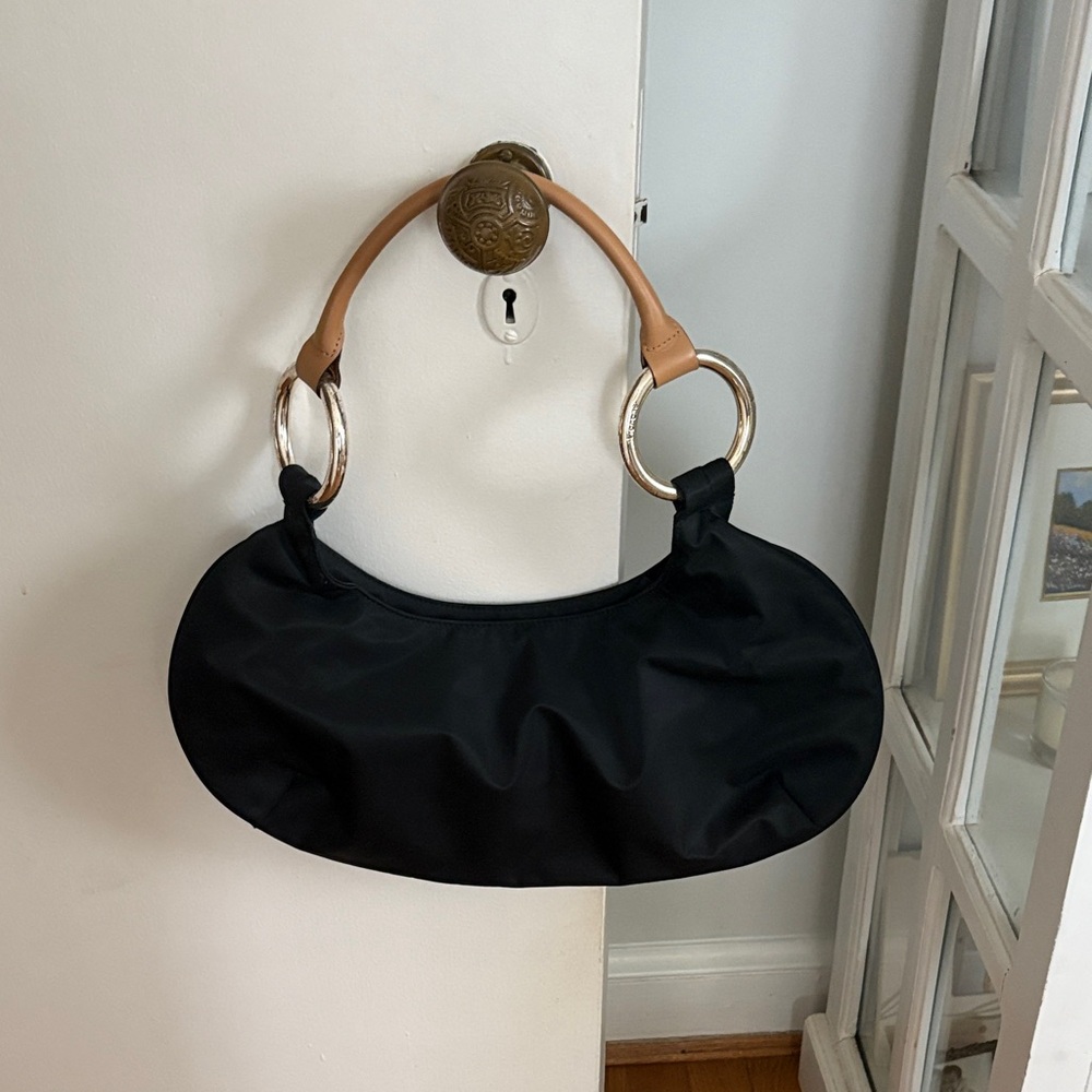 Nylon Black Hobo Women's Bag Zipper Closure
